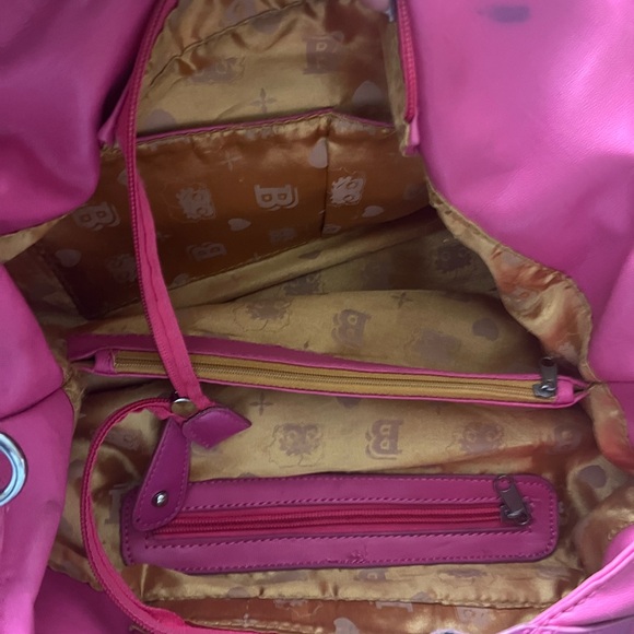 Vintage Betty Boop Bright Pink Shoulder Bag with Embroidered Patch - Picture 7 of 10